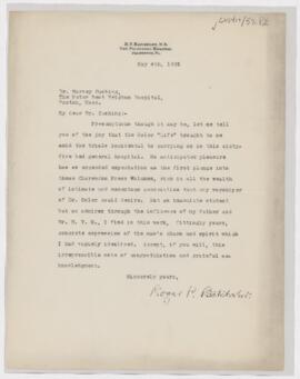 Letter to Harvey Cushing, May 4, 1925