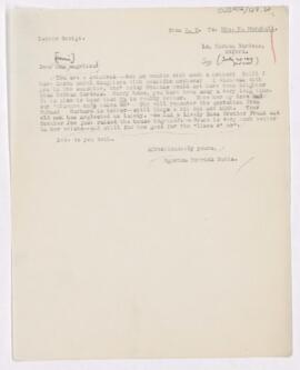 Letter to Mrs. Henry Marshall, January 28, 1919