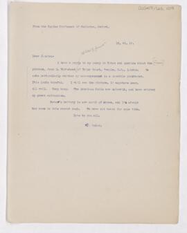 Letter to Henry Barton Jacobs, June 12, 1917