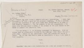 Letter to Frederick Parkes Weber, November 25, 1919