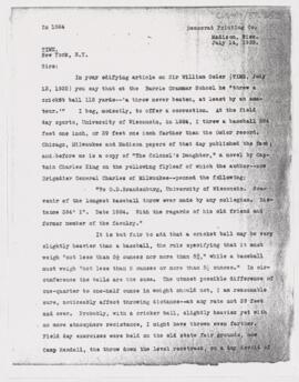 Letter to Time, July 14, 1925