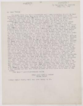 Letter to William Osler, February 18, 1889