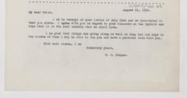 Letter to William Osler, August 29, 1918