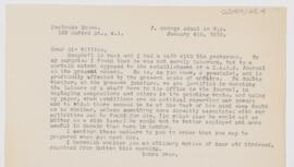 Letter to William Osler, January 4, 1918