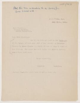Letter to Margaret E. Charlton, July 31, 1902