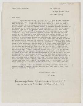 Letter to Mabel Brewster, December 31, 1908