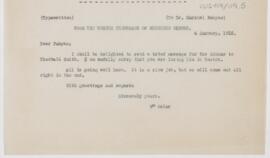 Letter to Marshal Fabyan, January 4, 1915