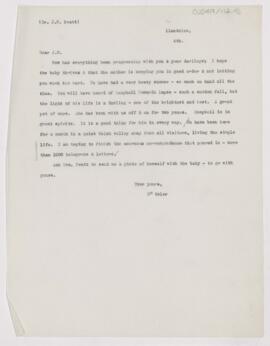Letter to Joseph Hersey Pratt, September 4, 1911