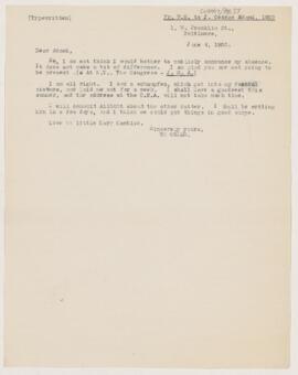 Letter to John George Adami, June 4, 1902