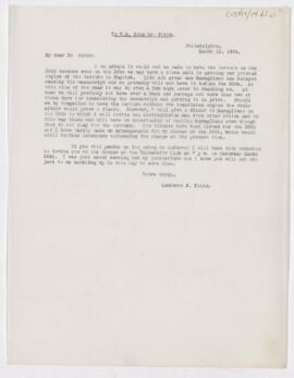 Letter, March 12, 1904