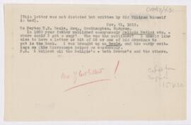 Letter, November 21, 1919