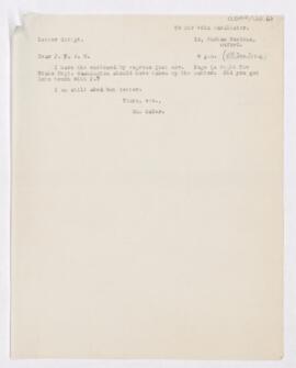 Letter to John Young Walker MacAlister, December 5, 1916