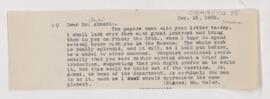 Letter to Maude E. Abbott, December 15, 1905