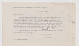 Letter to Fielding Hudson Garrison, July 13, 1912