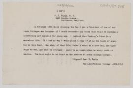 Letter from S.T. Earle