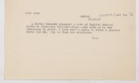 Letter to H.M. Barlow, October 12, 1917
