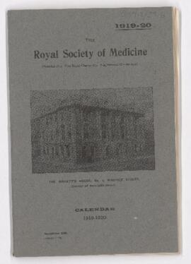 The Royal Society of Medicine Calendar 1919-20