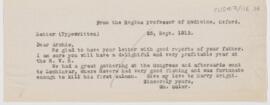 Letter to Thomas Archibald Malloch, September 25, 1913