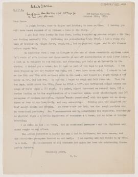 Letter to Thomas McCrae, October 28, 1919