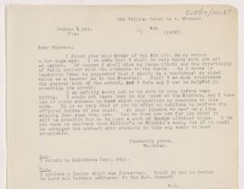 Letter to Arthur Thomson, September 4, 1904