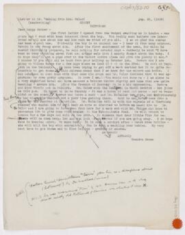 Letter to Harvey Cushing, August 25, 1903