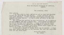 Letter to Thomas Archibald Malloch, November 5, 1912