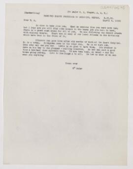 Letter to William Sydney Thayer, April 5, 1918