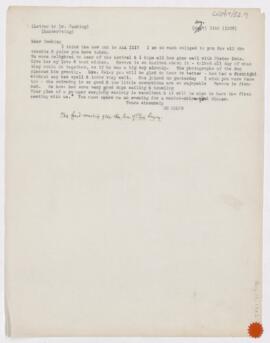 Letter to Harvey Cushing, August 11, 1903