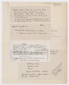 Notes on "Characteristics"