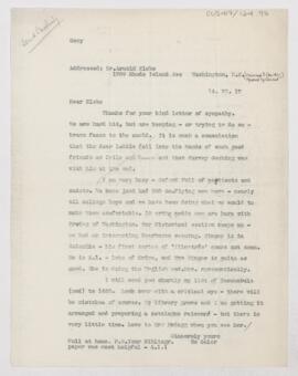 Letter to Arnold Carl Klebs, November 14, 1917