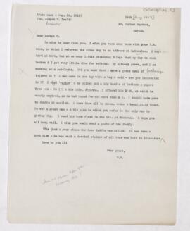 Letter to Joseph Hersey Pratt, August 24, 1918