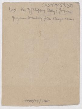 Cushing's notes, Sir Francis Bondhead and Frank Osler