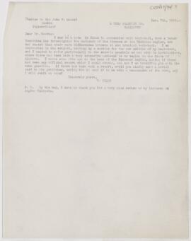 Letter to J. W. Moore, March 7, 1898
