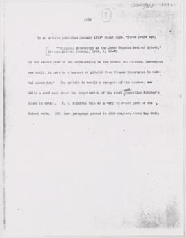 Cushing's notes, 1896