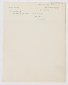 Letter to John Young Walker MacAlister, March 28, 1918