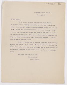 Letter to Henry Barton Jacobs, June 29, 1914