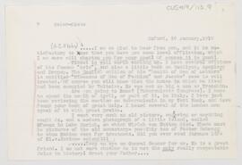 Letter to Arnold Carl Klebs, January 10, 1912