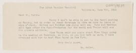 Letter to Henry Mills Hurd, June 7, 1902