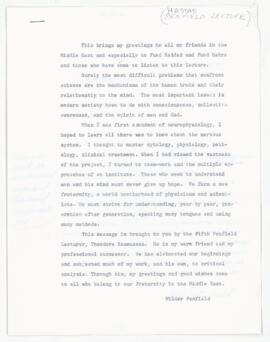 Correspondence regarding lectureships.