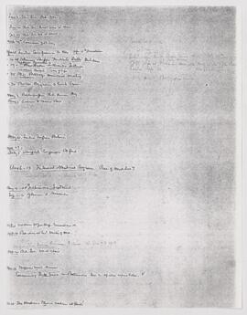 Cushing's notes, 1913