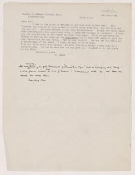 Letter to Edward F. Milburn, September 9, 1904