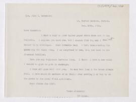 Letter to John Cohn Hemmeter, December 29, 1916