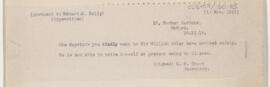 Letter to Howard Atwood Kelly, November 10, 1919