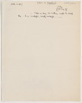 Letter to Thomas Archibald Malloch