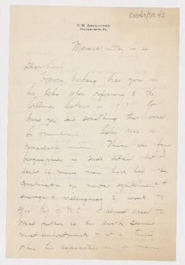Letter to William Lyon Phelps,