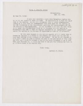 Letter, March 19, 1904