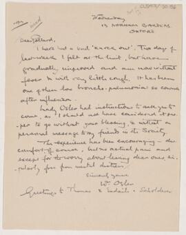 Letter to Alfred William Pollard, November  5, 1919