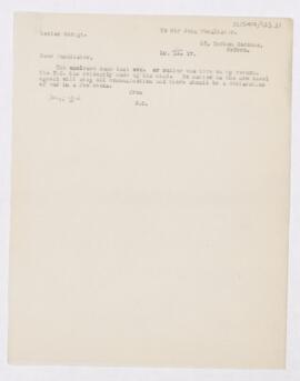 Letter to John Young Walker MacAlister, February 10, 1917