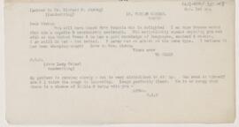 Letter to Richard Pearson Strong, November, 1919