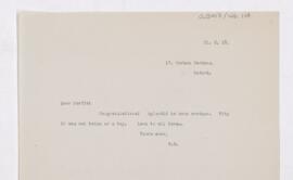 Letter to Charles Daniel Parfitt, October 21, 1918